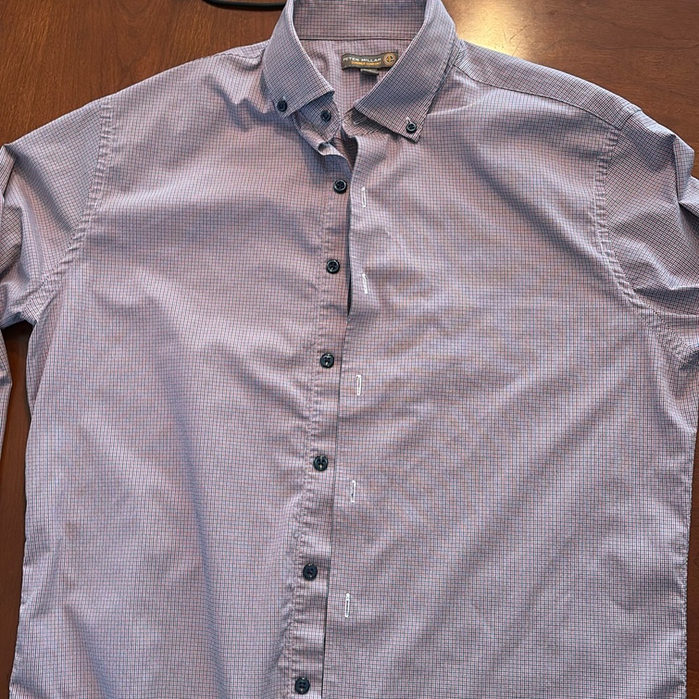 Peter Millar Summer Comfort Button Down. Size Medium